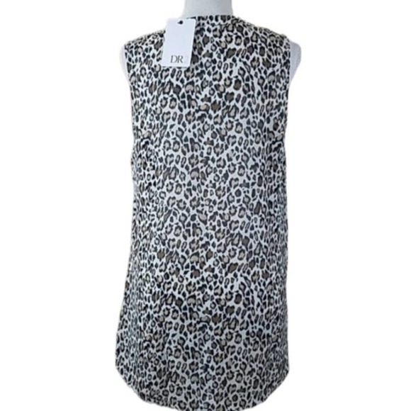 New With Tags! DR2 by Daniel Rainn Small Leopard Flowy Blouse - Picture 2 of 7